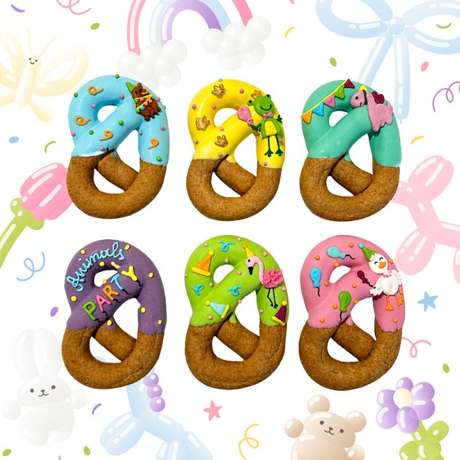 BISCOTTI GLASSATI PRETZEL "STABLE PARTY" BOX 6 PZ. CANDY HORSE  